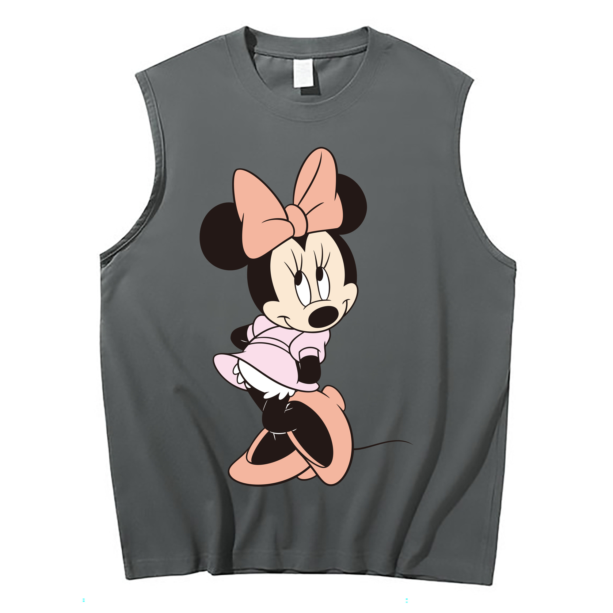 ミッキーマウス Mickey Mouse コットン100％タンクトップ（フロントプリント）